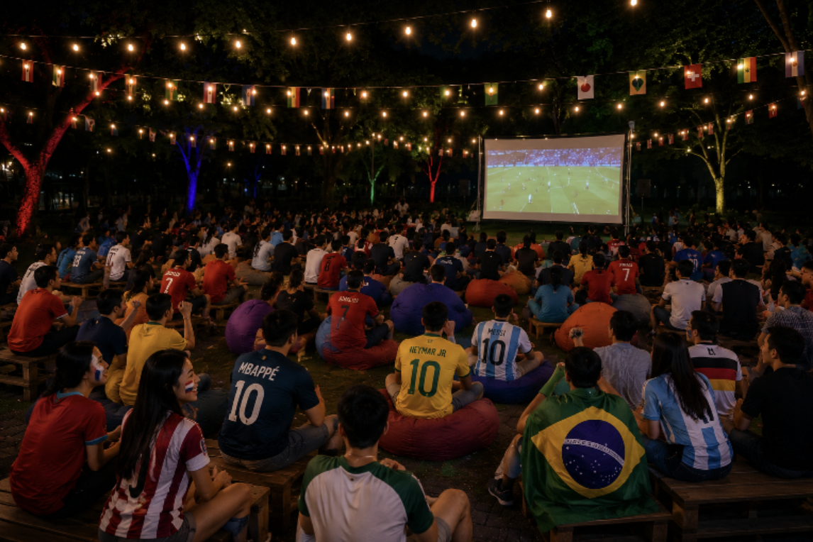 Community club World Cup 2026 live screening near Bartley and Tai Seng